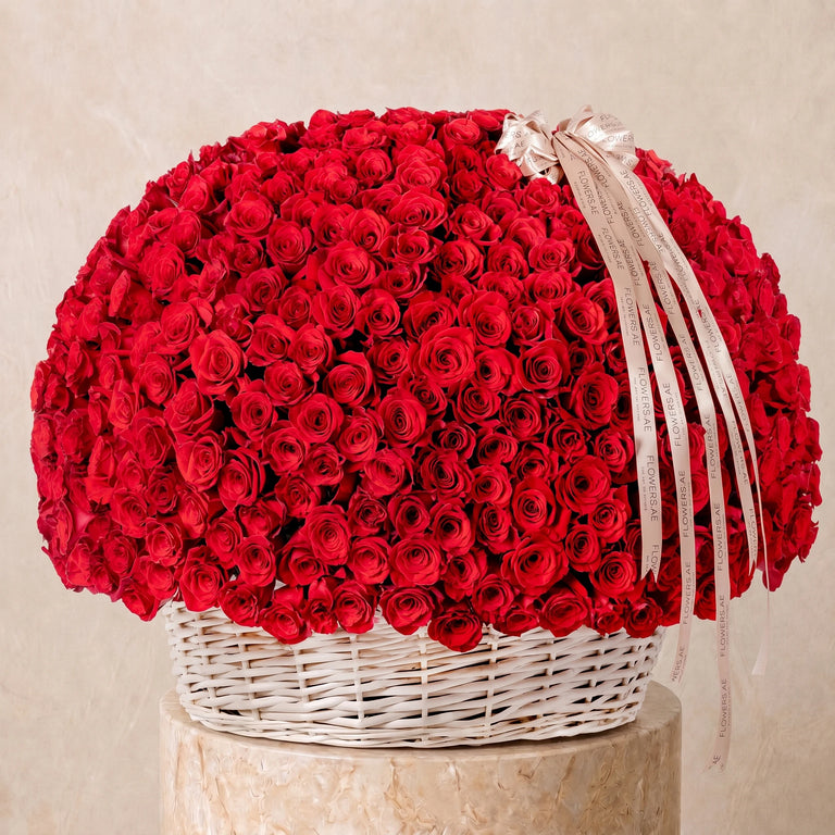 500 Red Roses Basket