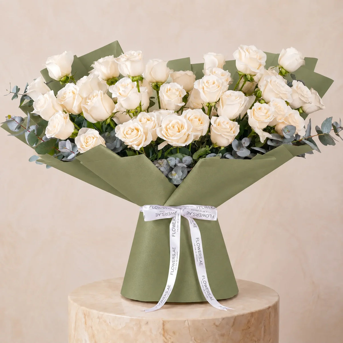 50 White Roses