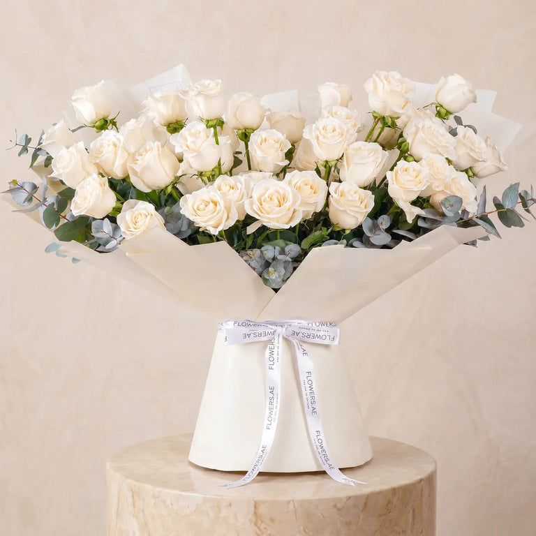 50 White Roses