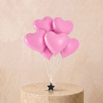6 Pink Heart Balloon Set – NOTE:*Available for delivery only when added to a flower order. **Balloon in the photo is…