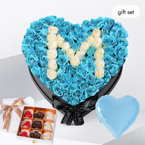 Father's Day Tiffany Blue Letter Heart (Gift Set)