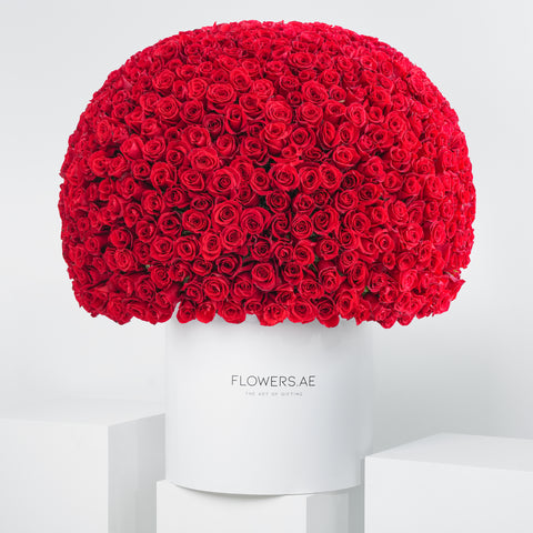 999 Red Roses Hatbox