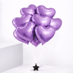 9 Purple Heart Balloon Set
