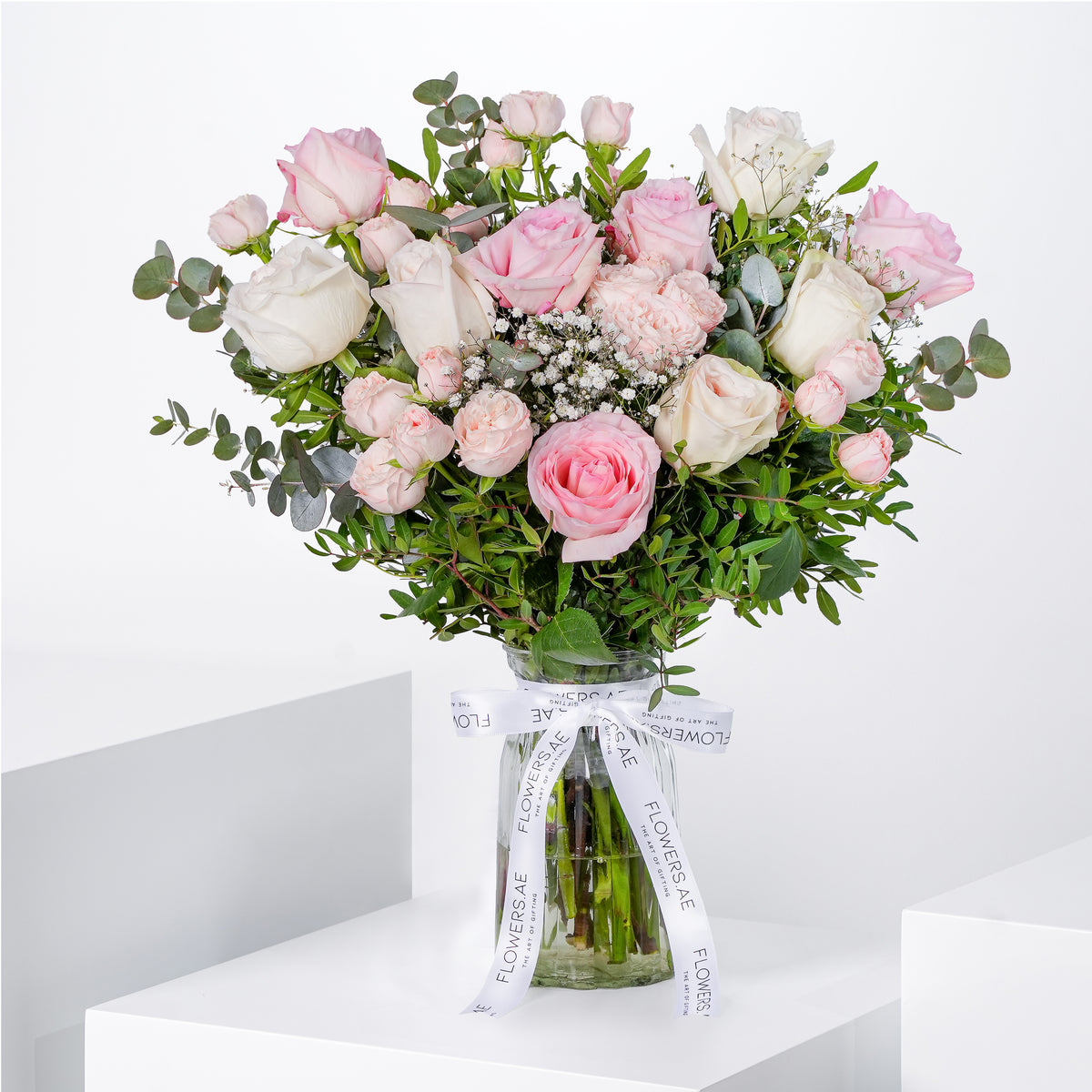 Welcome Back Pastel Glass Vase
