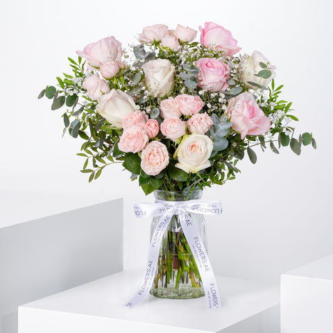 Welcome Back Pastel Glass Vase