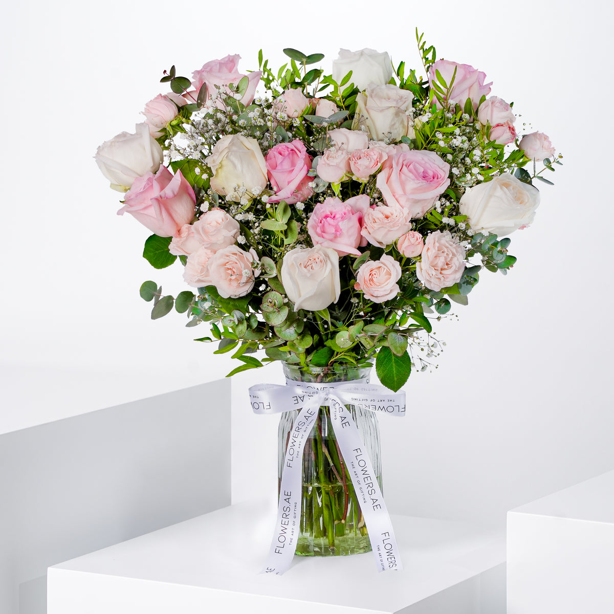 Welcome Back Pastel Glass Vase