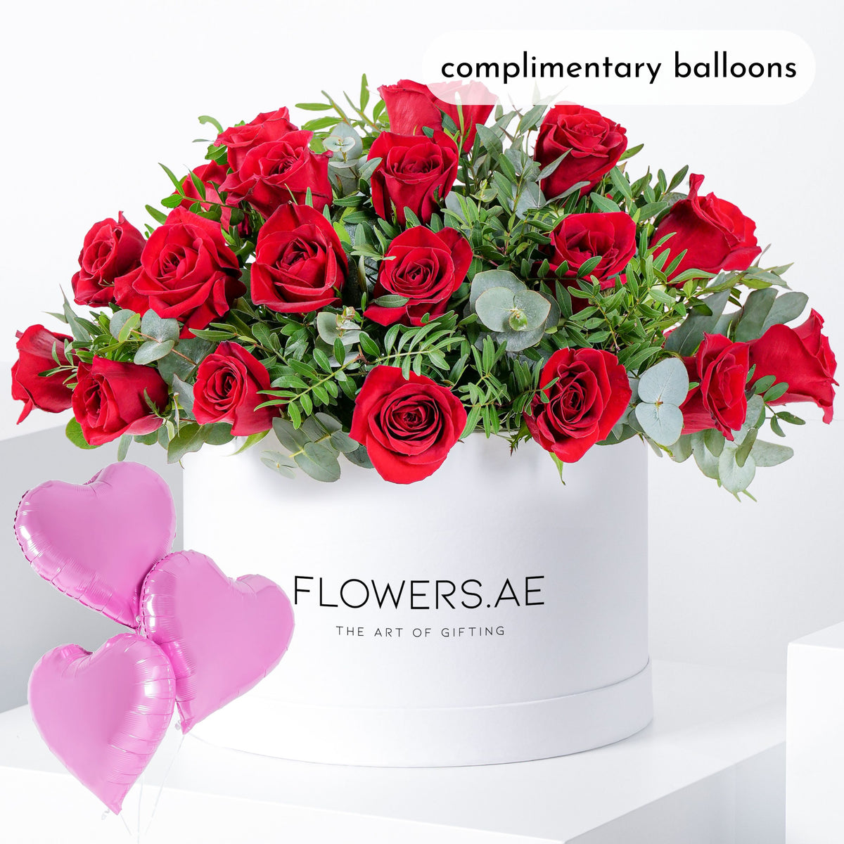Red Roses with greens