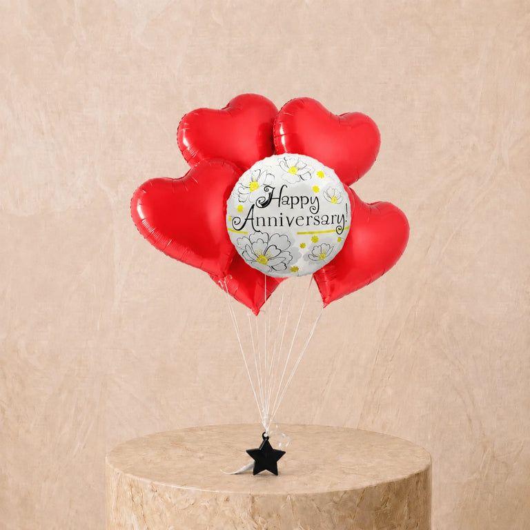6 Anniversary Balloon Set