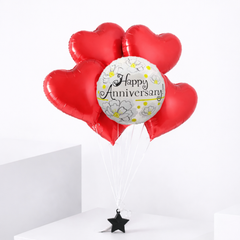 6 Anniversary Balloon Set