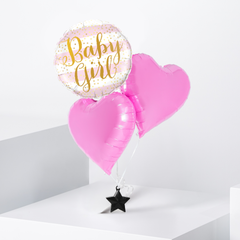 3 Baby Girl Balloon Set