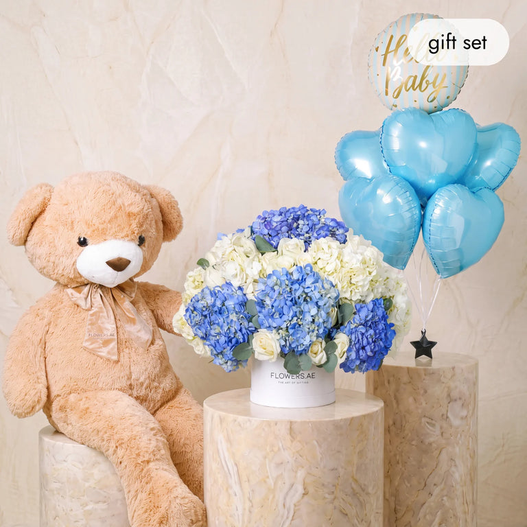 Baby Heavenly Blues Hatbox (Gift Set)