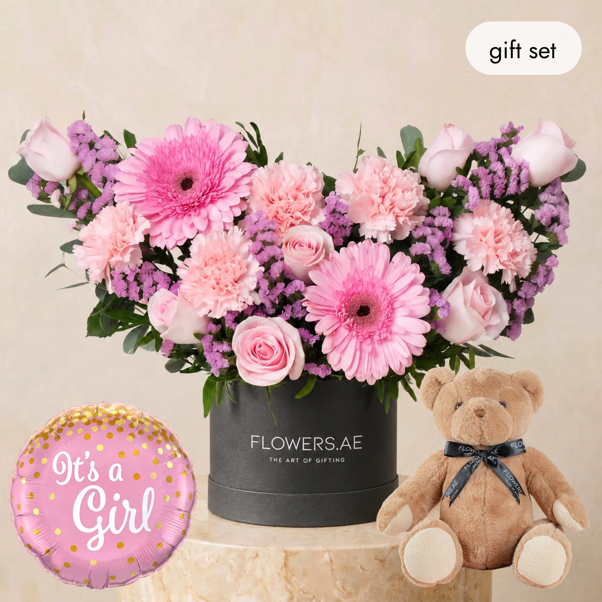 Baby Petite Pink Perfection Hatbox (Gift Set)