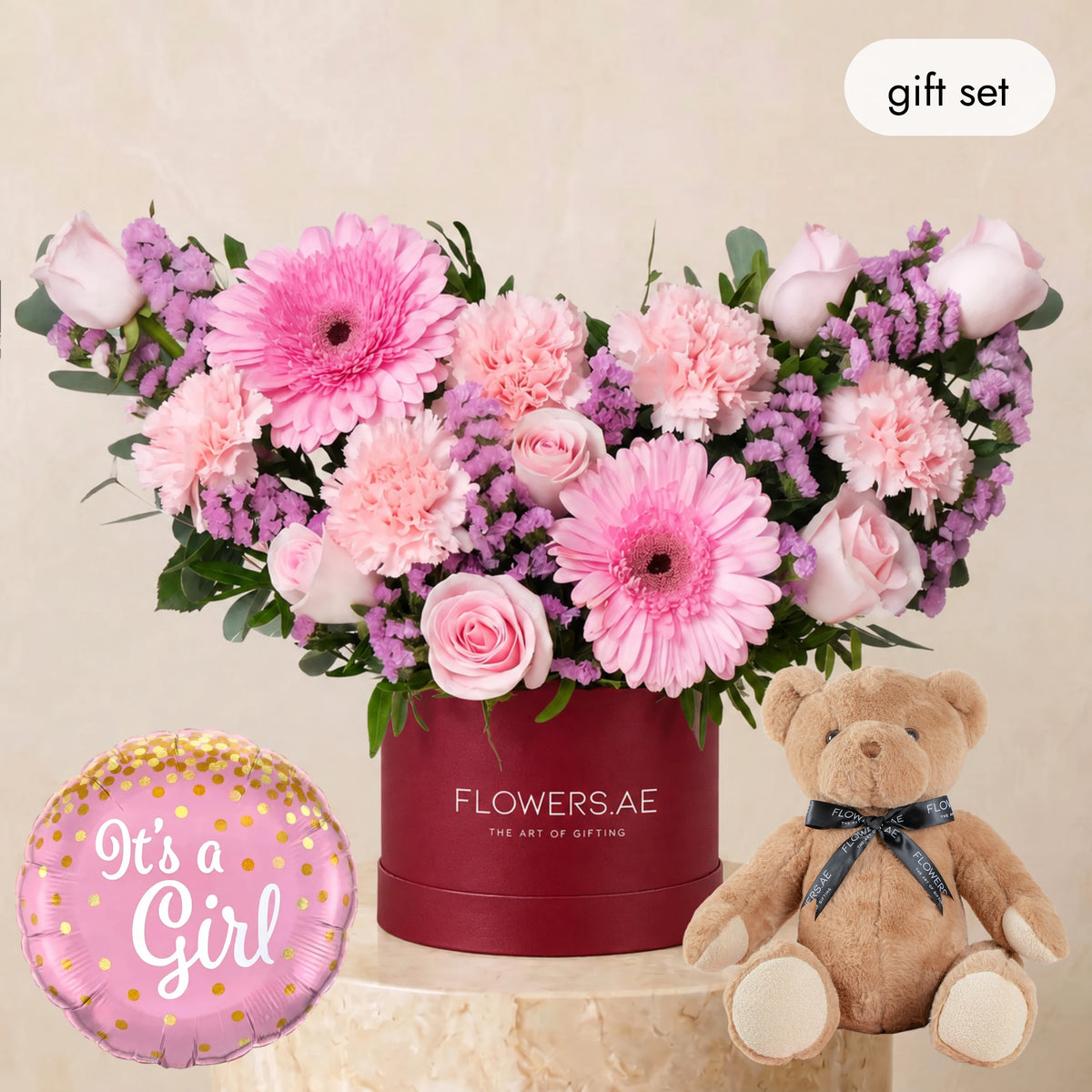 Baby Petite Pink Perfection Hatbox (Gift Set)