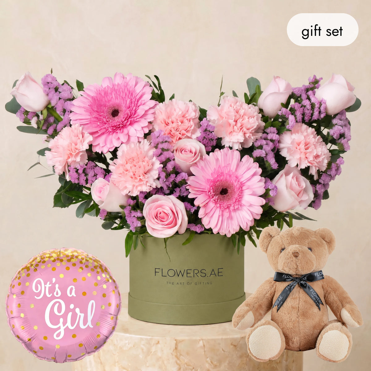 Baby Petite Pink Perfection Hatbox (Gift Set)