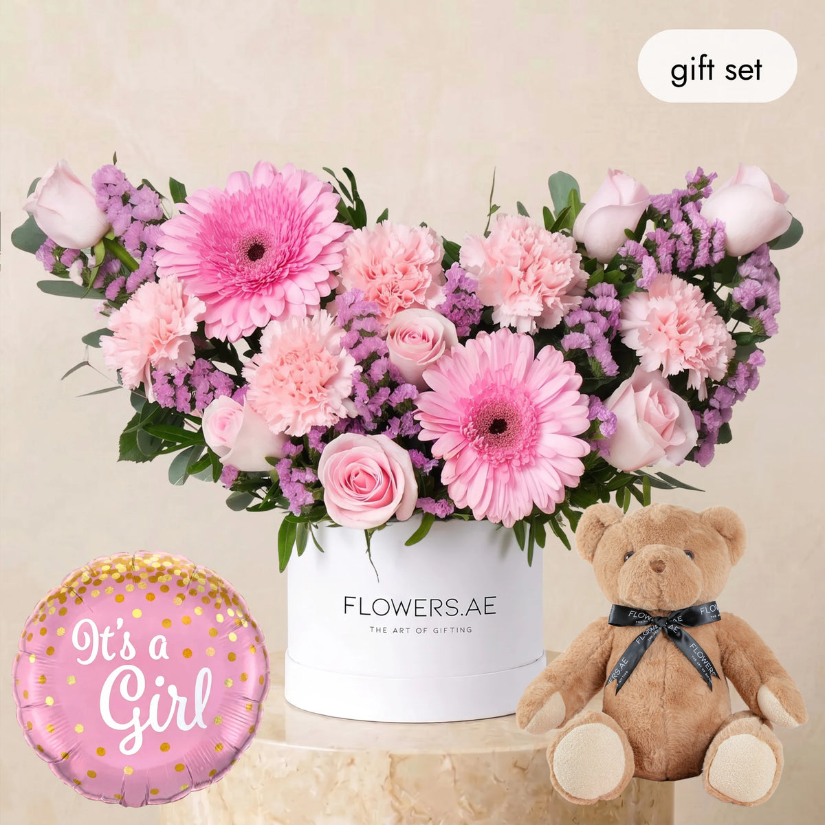 Baby Petite Pink Perfection Hatbox (Gift Set)