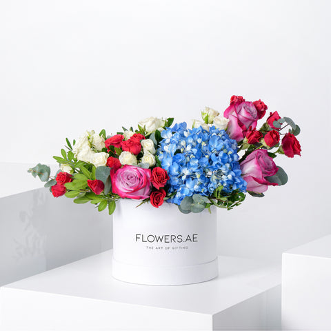 Petite Blue Florence Hatbox