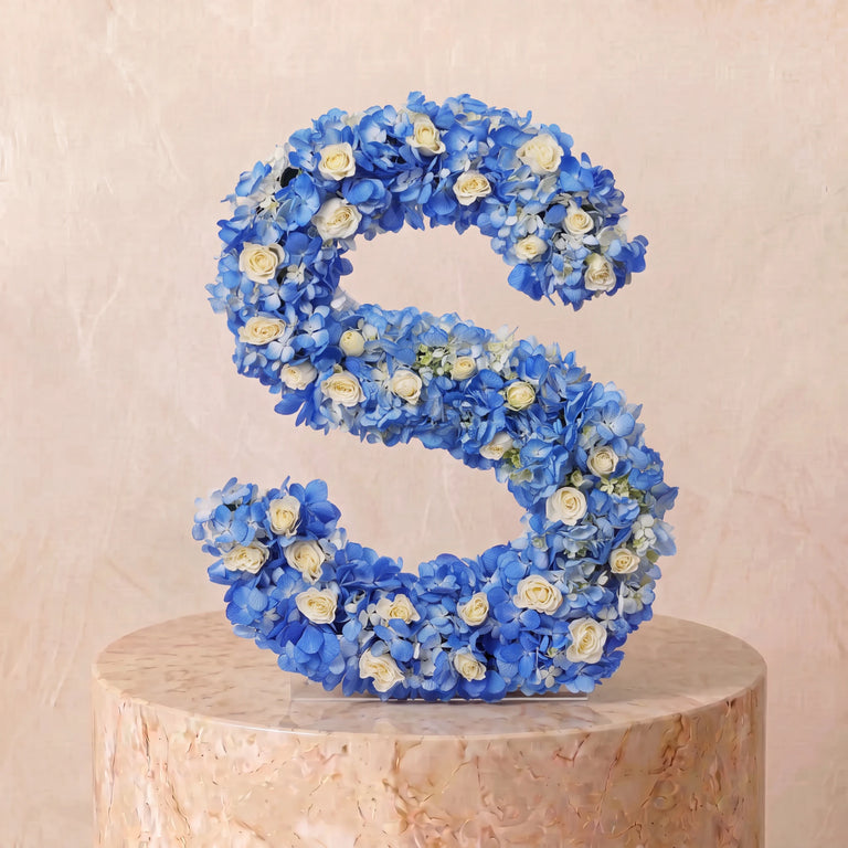 Blue Hydrangea Letter