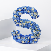 Blue Hydrangea Letter