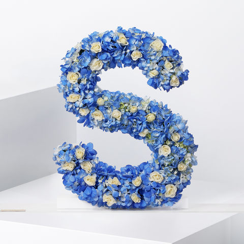 Blue Hydrangea Letter