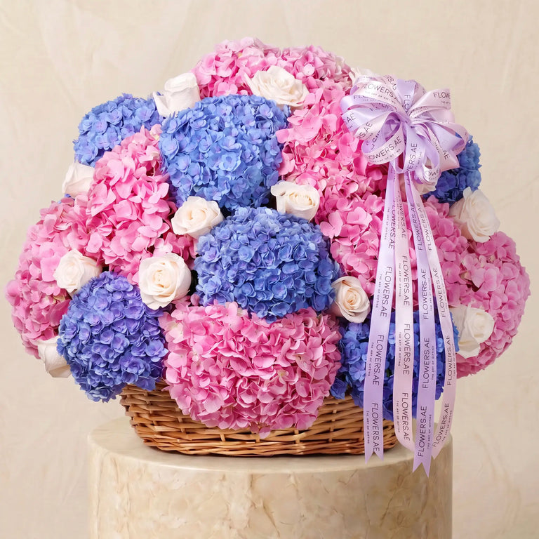 Blush Hydrangea Basket