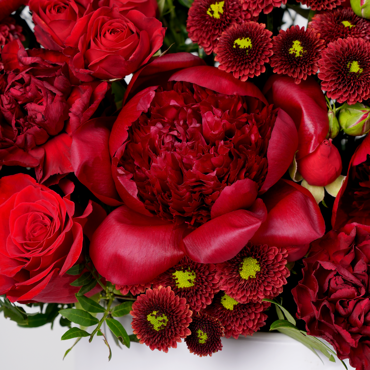Burgundy Peony Hatbox