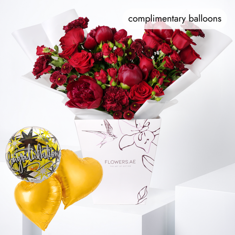 Congratulations Burgundy Peony