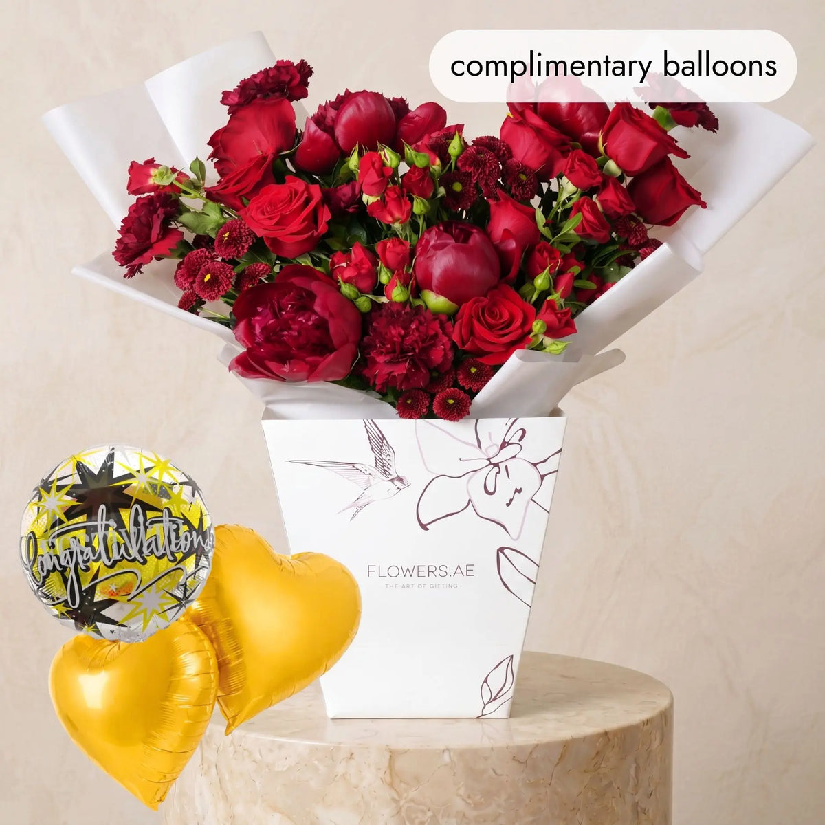 Congratulations Burgundy Peony