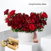 Eid Burgundy Peony Vase