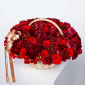 Burgundy Peony Basket