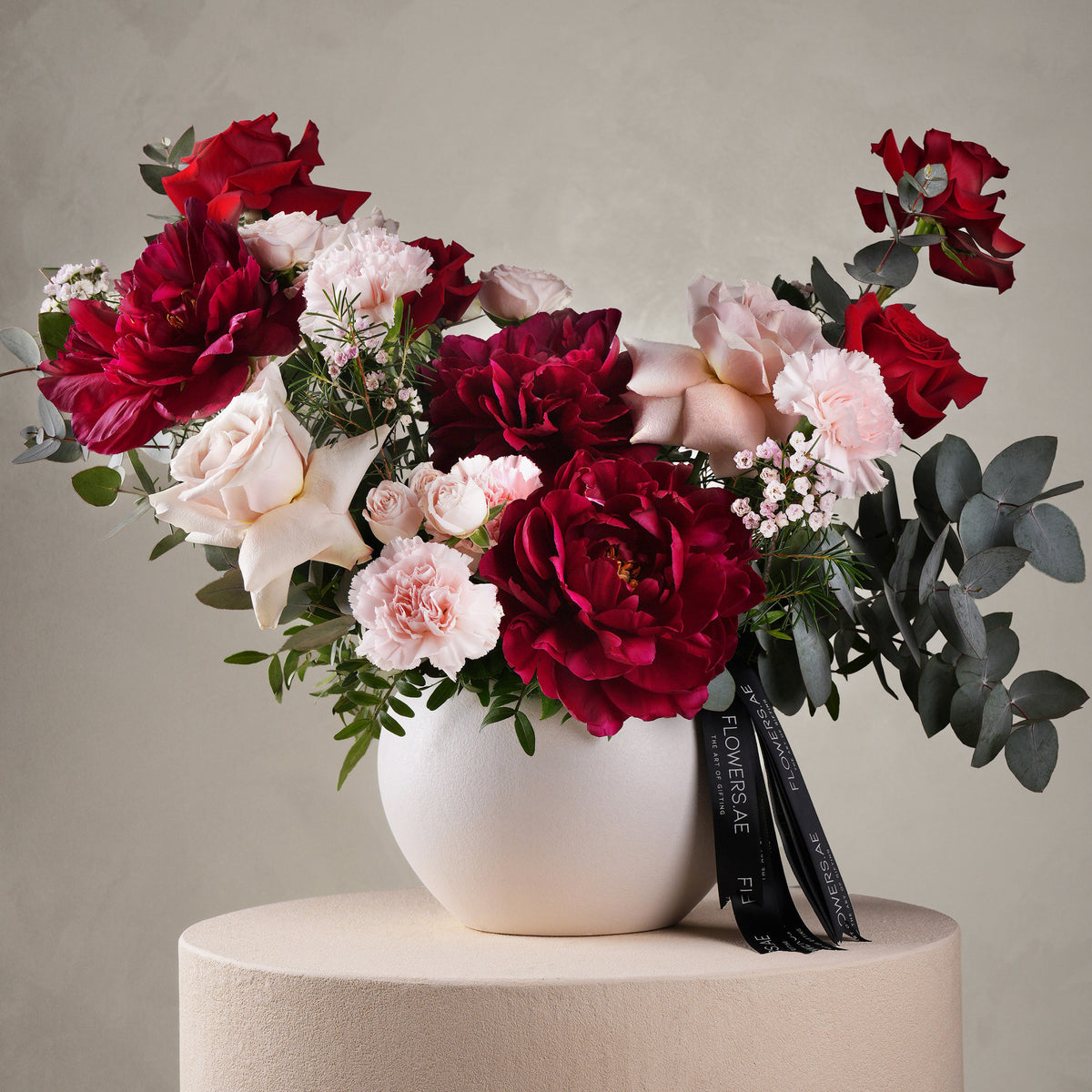 Burgundy Peony Vase