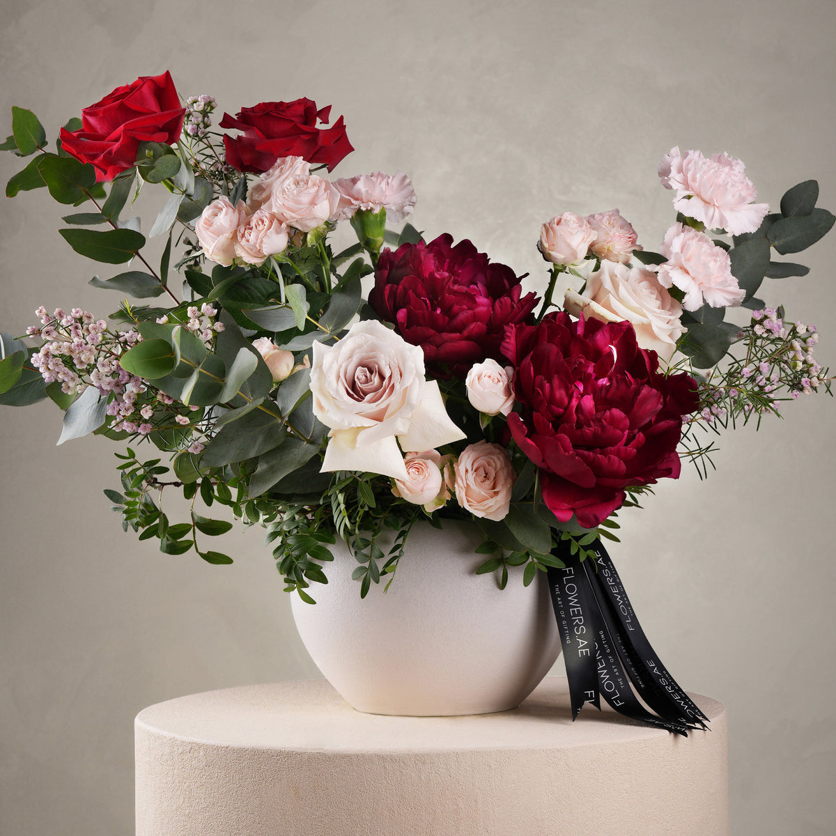 Burgundy Peony Vase