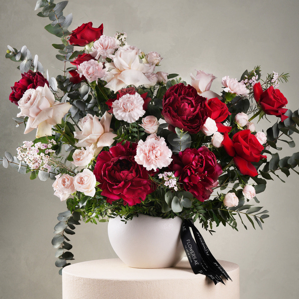 Burgundy Peony Vase