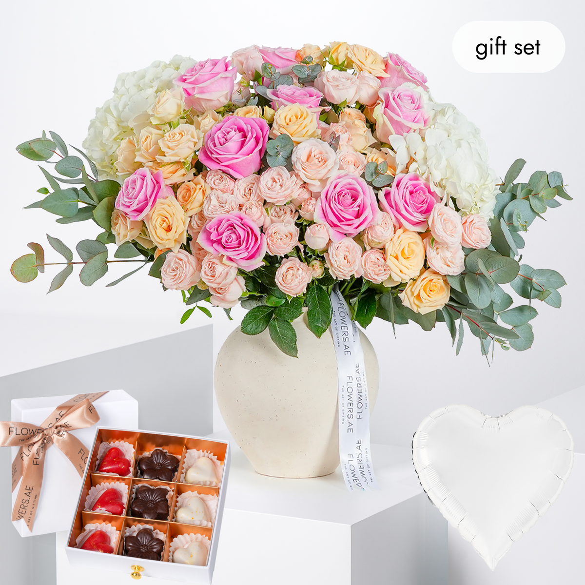 Florence White Vase (Welcome Back Gift Set)