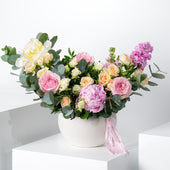 Pastel Peony Vase