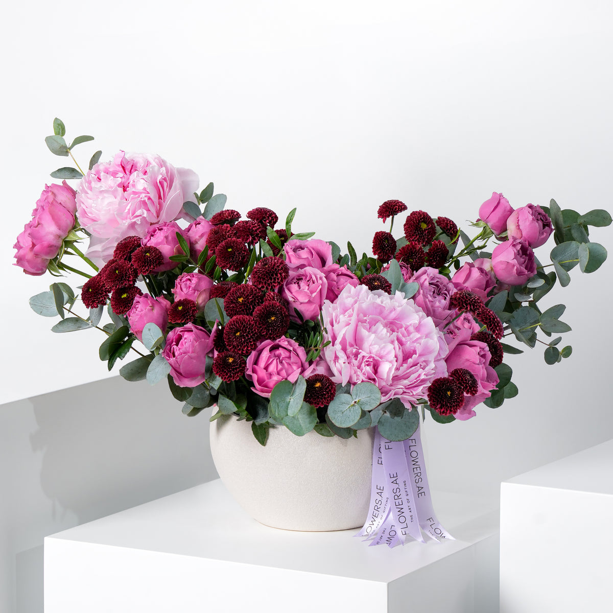 Mauve Peony Vase