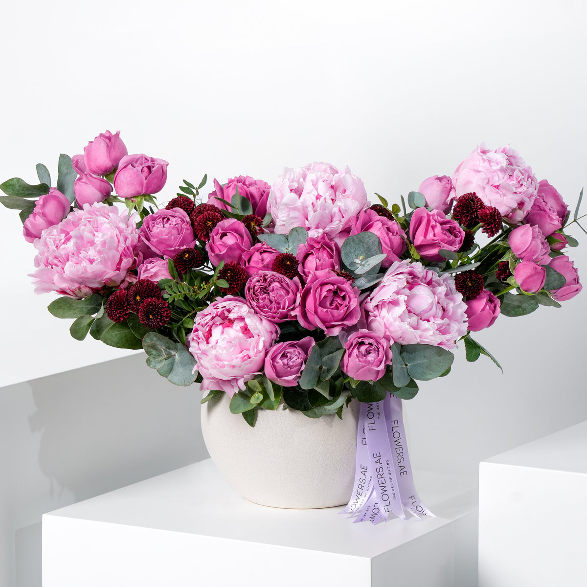 Mauve Peony Vase