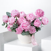 Pure Pink Peony Vase