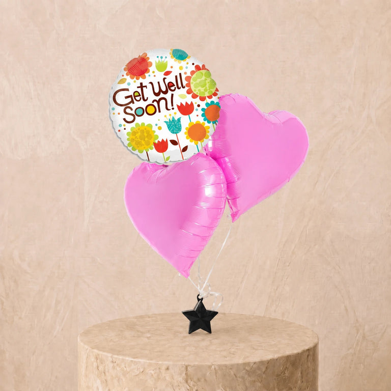 3 Get Well Balloon Set