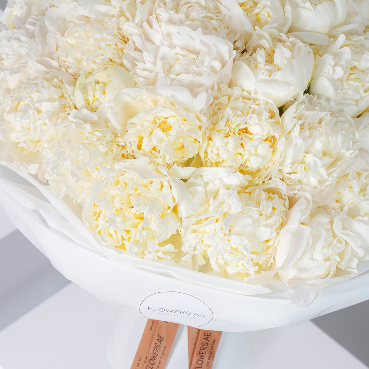 50 Pure White Peony
