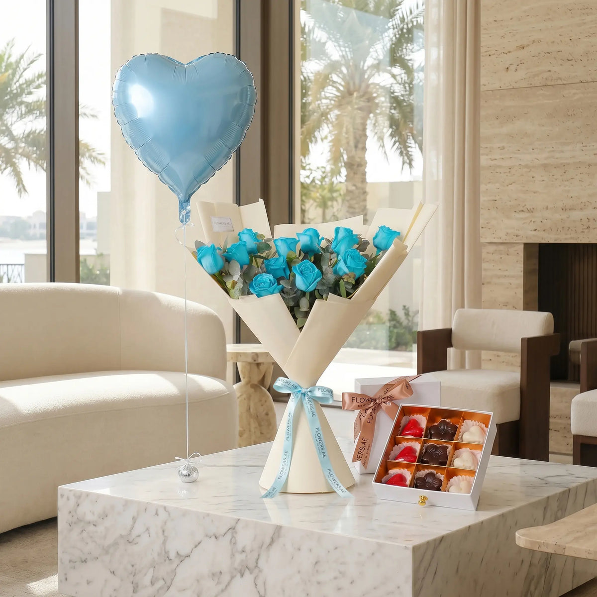 Congratulations 12 Tiffany Blue Roses (Gift Set)
