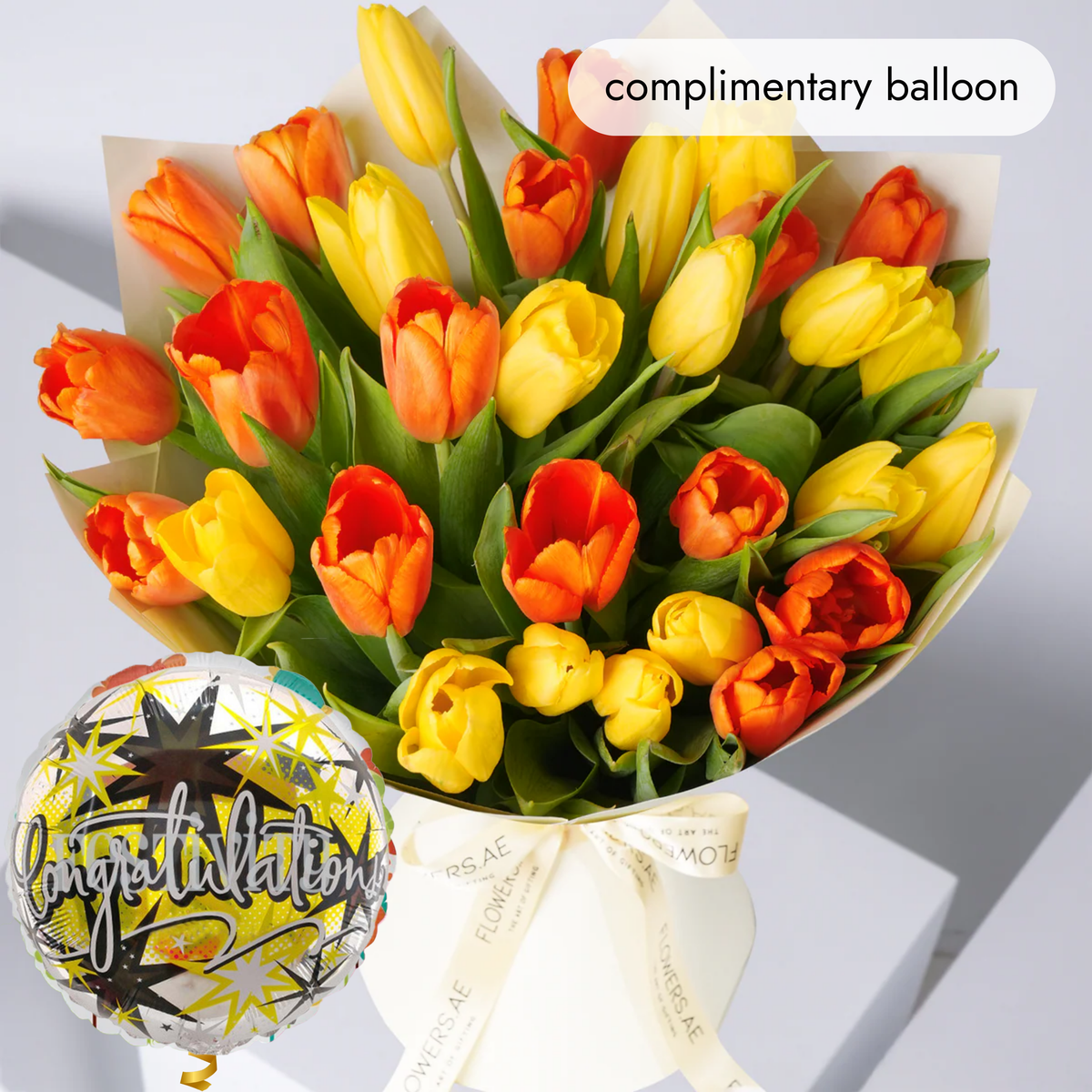 Congratulations Luxury Golden Tulips