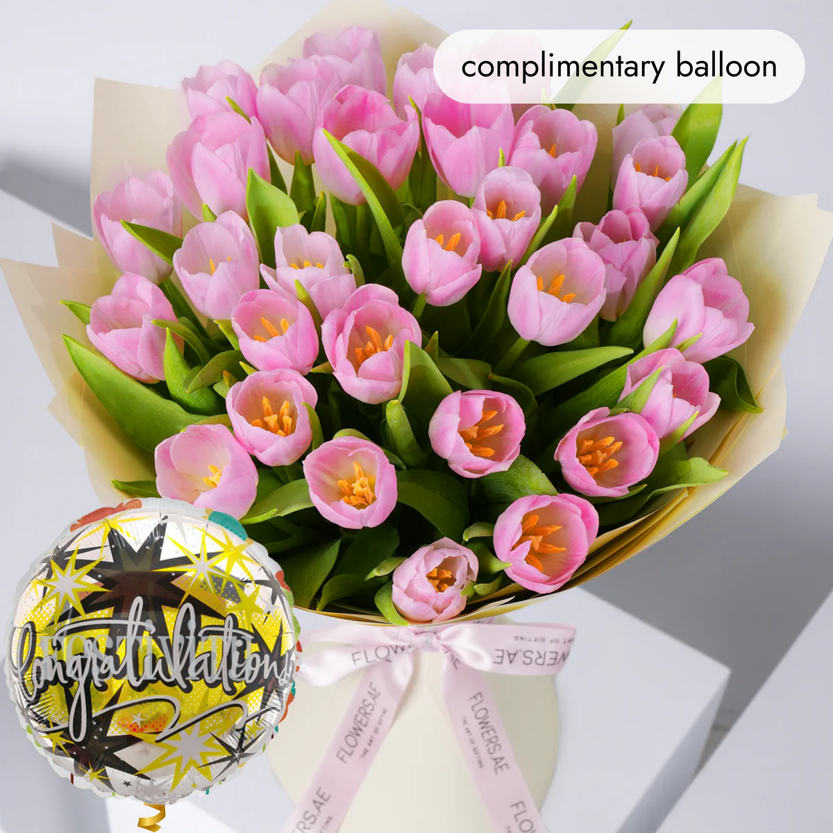 Congratulations Luxury Pink Tulips
