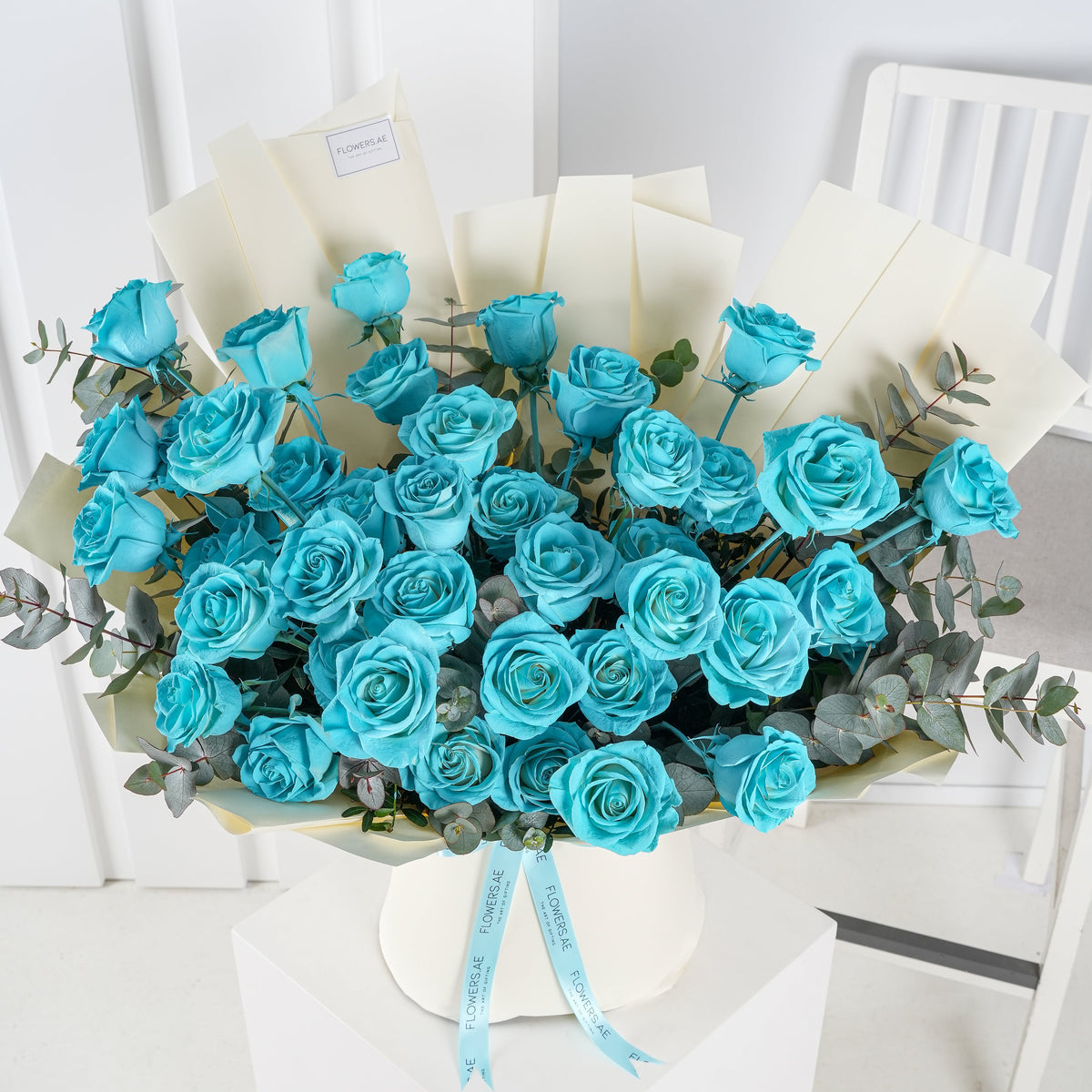 Birthday 50 Tiffany Blue Roses