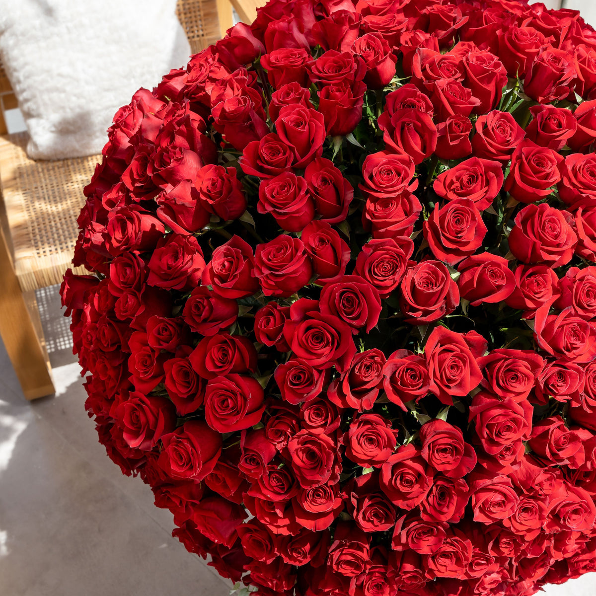 Valentine 500 Red Roses - Hatbox