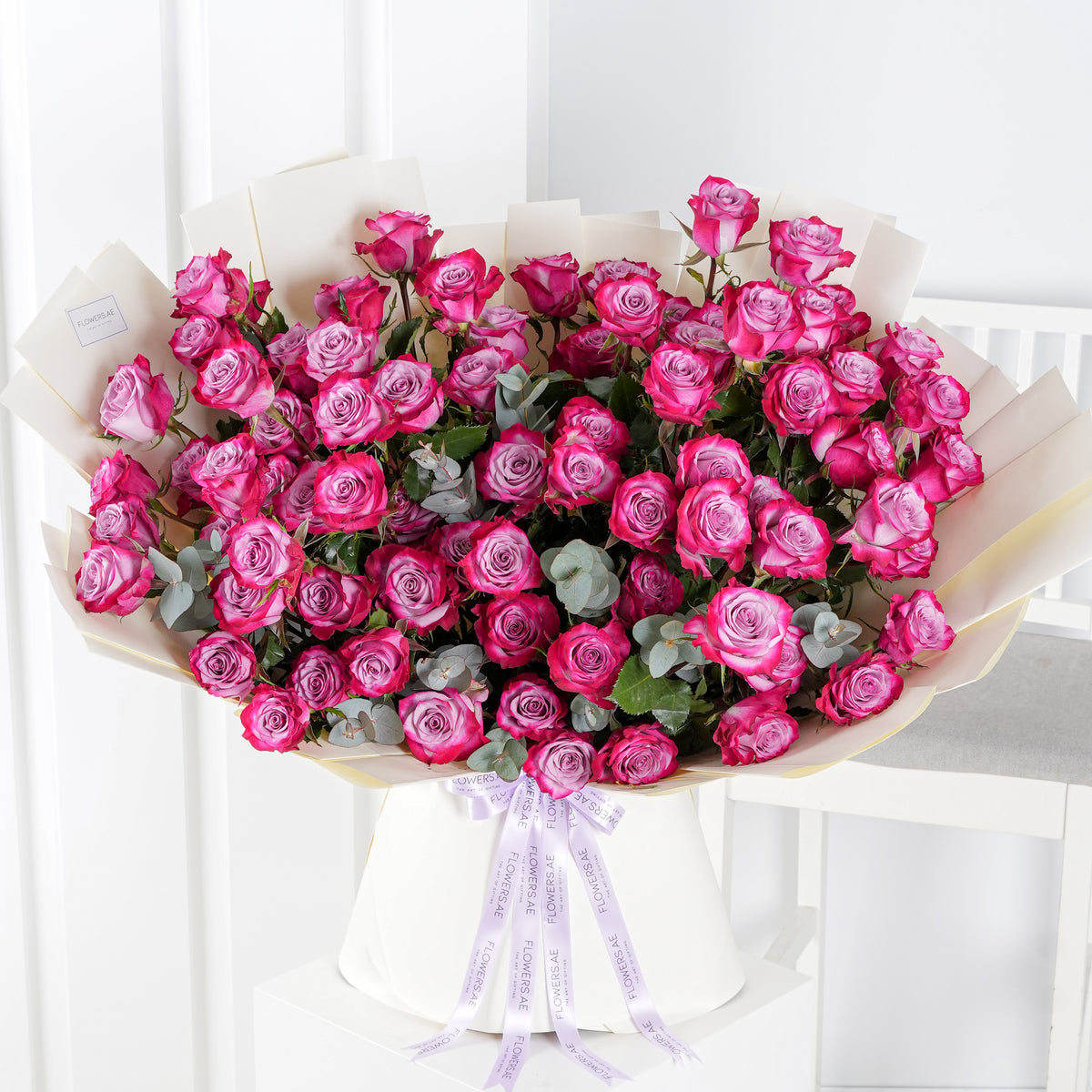100 Purple Roses