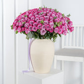 200 Purple Roses - Vase