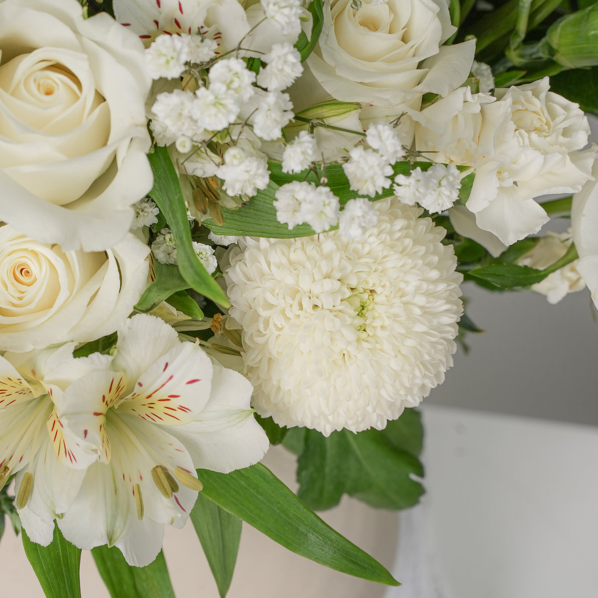 Birthday White Mist Vase