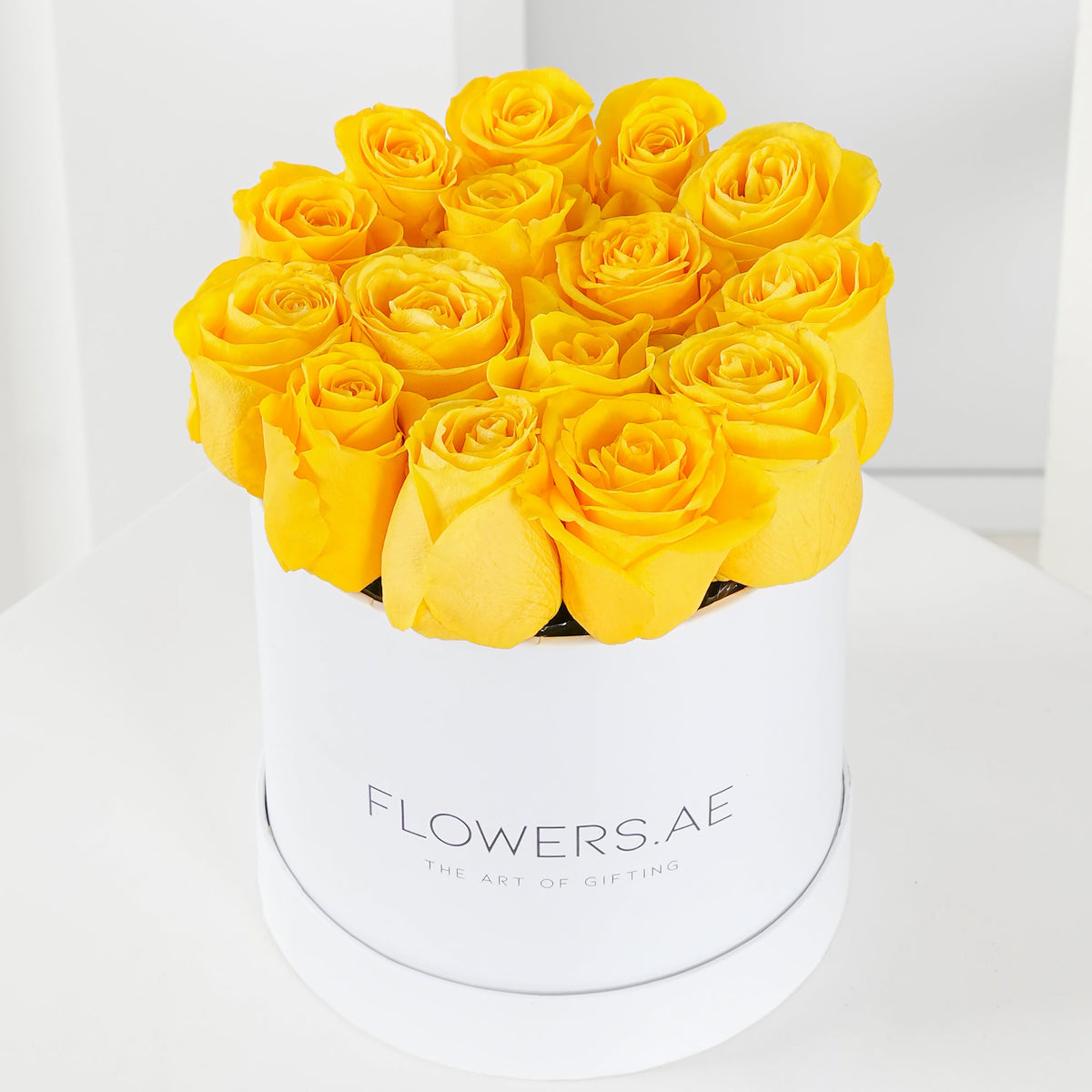 Petite Yellow Roses  Hatbox