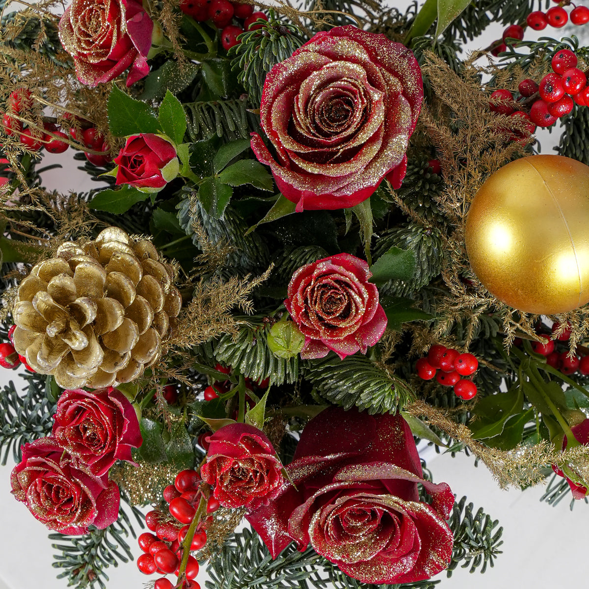 Petite Red Christmas Hatbox