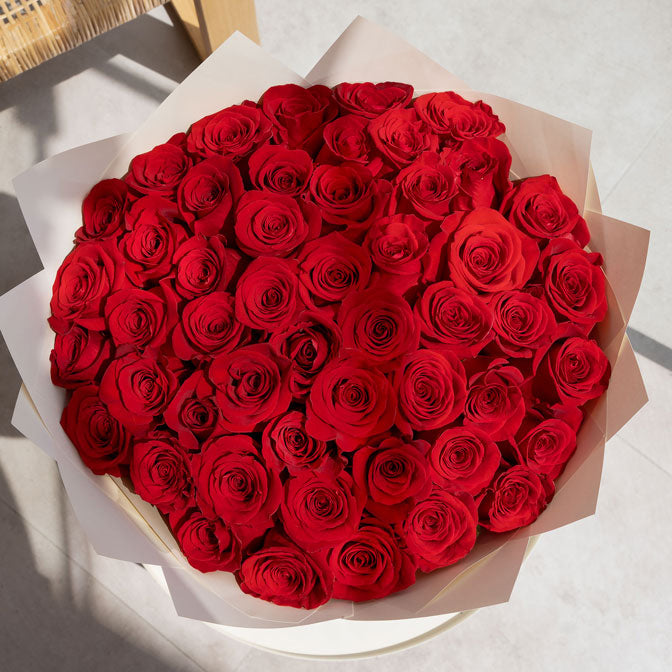 50 Red Roses  Free Same-Day Delivery to all Emirates 